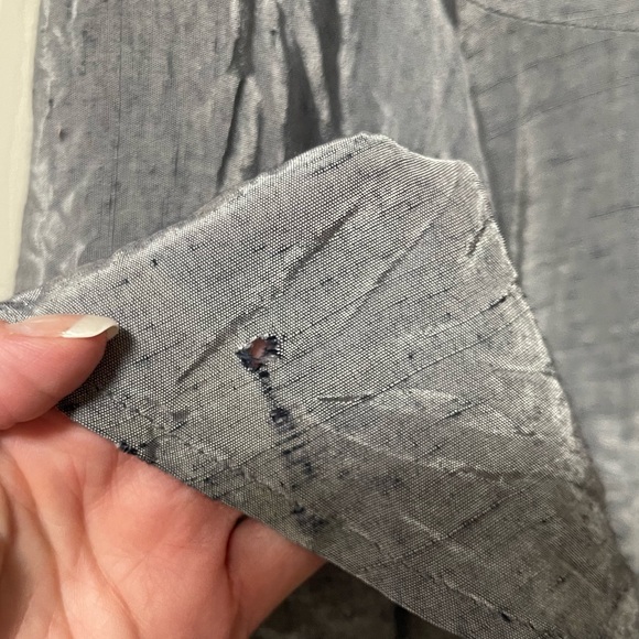 RAMPAGE DRESSES Silver Short Sleeve Drop waist Ruffle Dress Size 5/6 - Picture 9 of 9